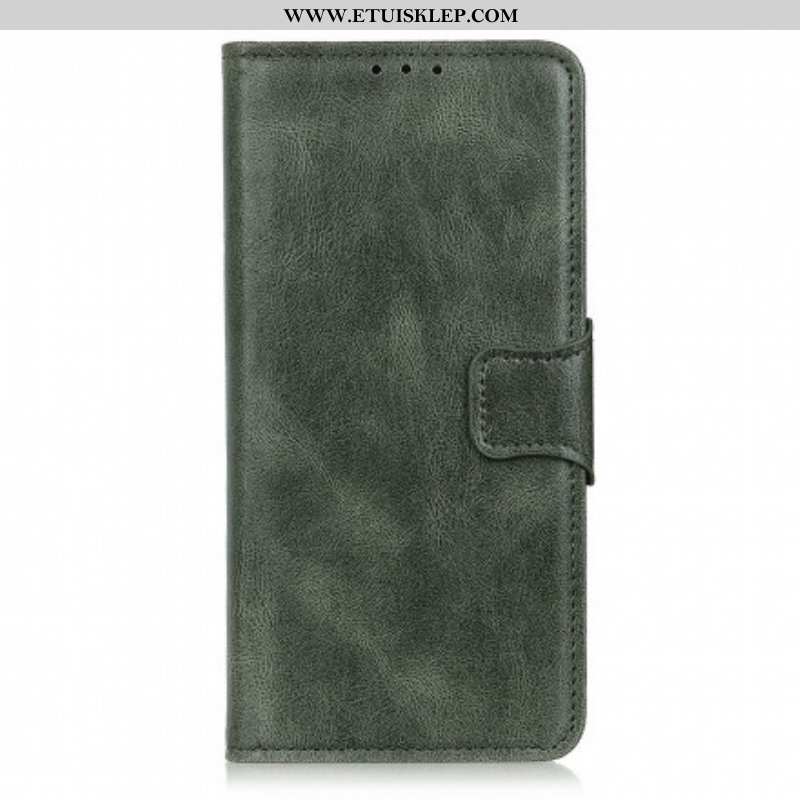 Etui Folio do Oppo A54 5G / A74 5G Dwustronne Zapięcie Z Efektem Skóry